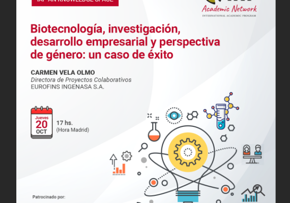 IAP Talk – Biotecnología,  investigación, desarrollo empresarial y perspectiva de género: un caso de éxito.