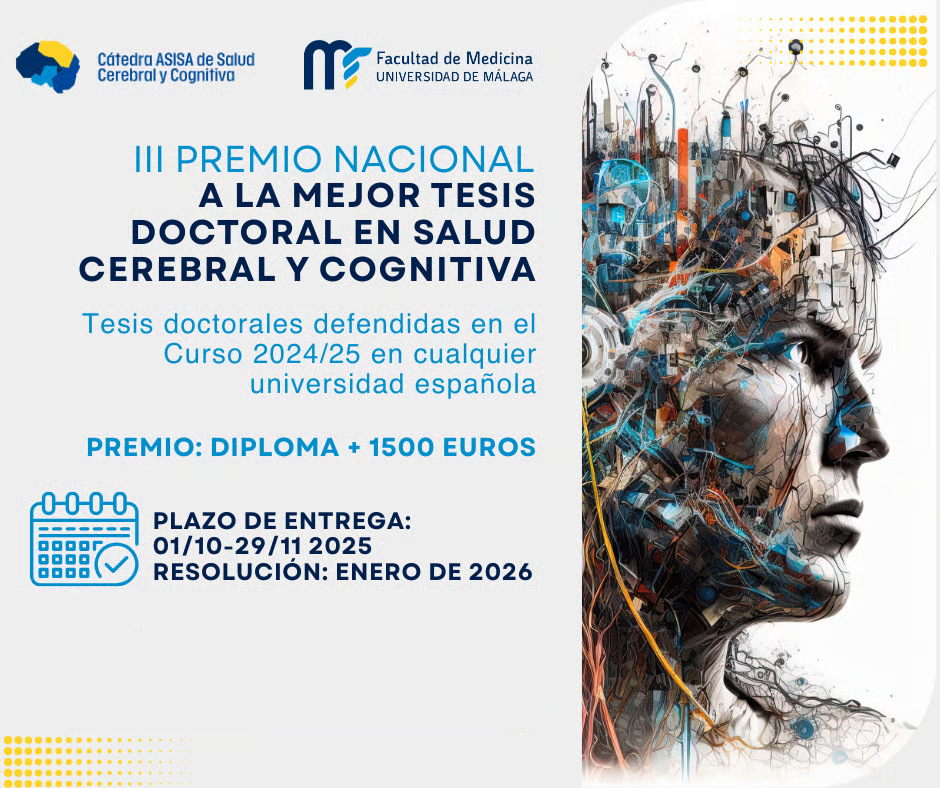 La Cátedra ASISA de Salud Cerebral y Cognitiva convoca la III edición del Premio a la Mejor Tesis Doctoral