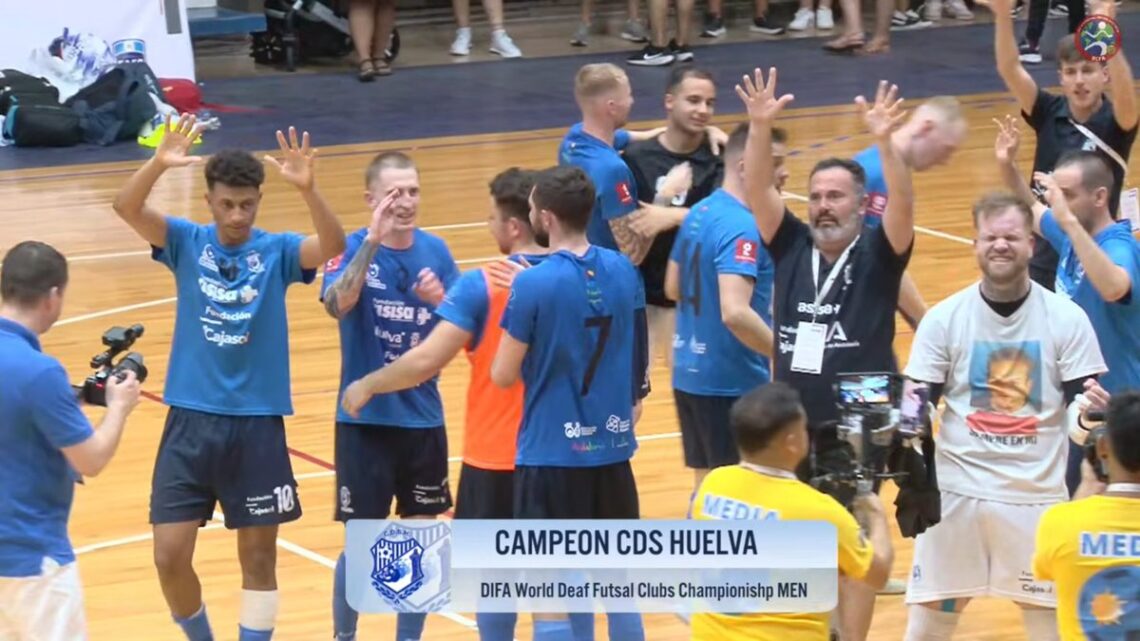El equipo de futbol sala Club Deportivo Sordos, CDS, de Huelva, campeón del mundo, con el patrocinio de la Fundación ASISA