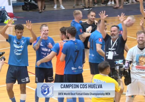 El equipo de futbol sala Club Deportivo Sordos, CDS, de Huelva, campeón del mundo, con el patrocinio de la Fundación ASISA
