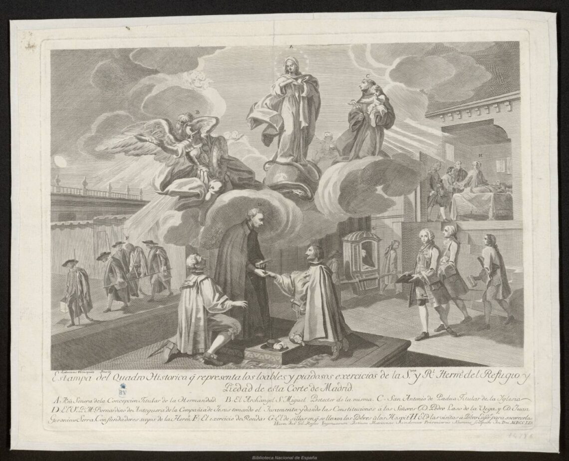 El Museo Virtual de Ecología Humana presenta la Pieza del mes, Cristo es cada pobre: la Hermandad del Refugio y el traslado de los enfermos en la corte madrileña.